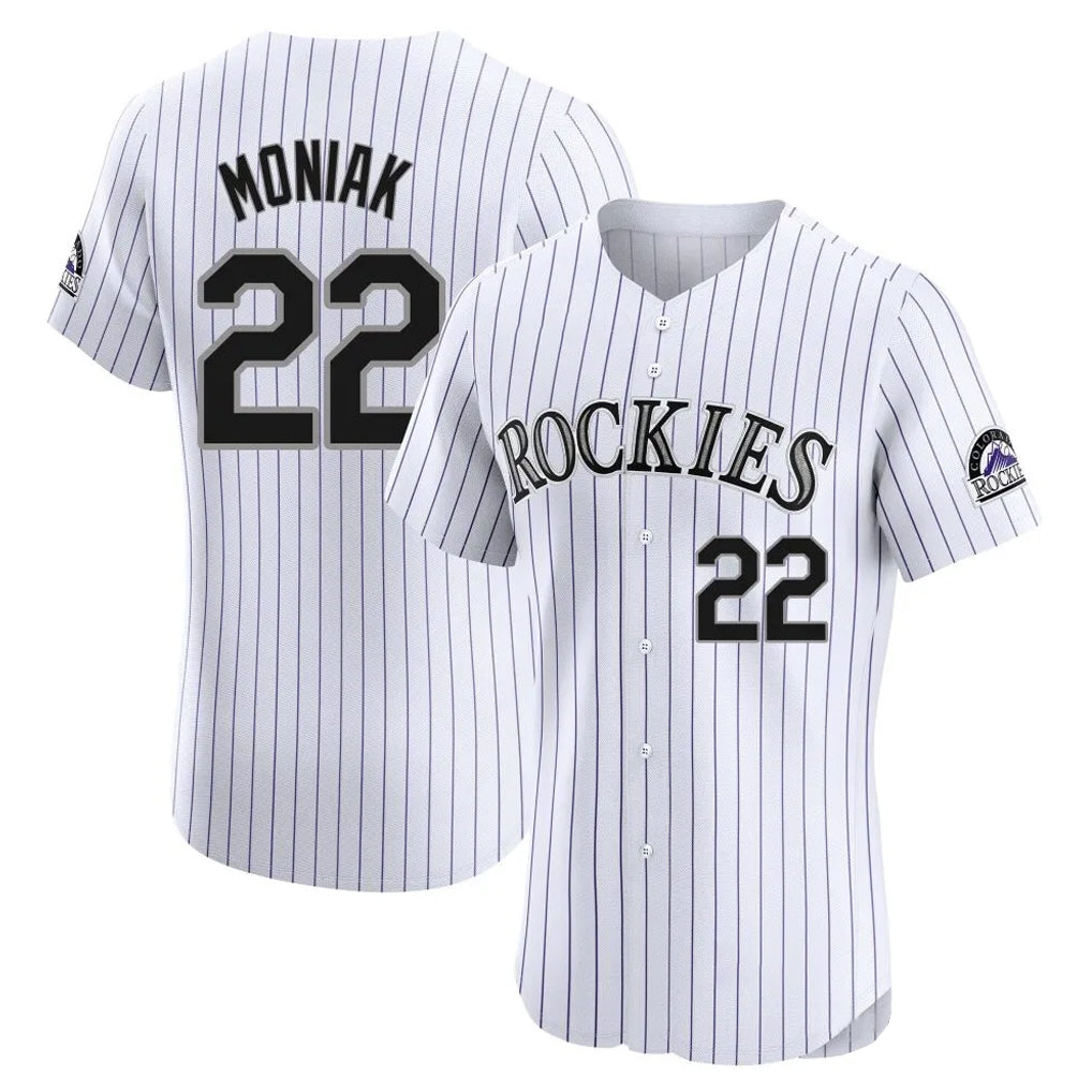 Seanshop C.Rockies #22 Mickey Moniak Player White Limited Elite Home Stitched Jerseys