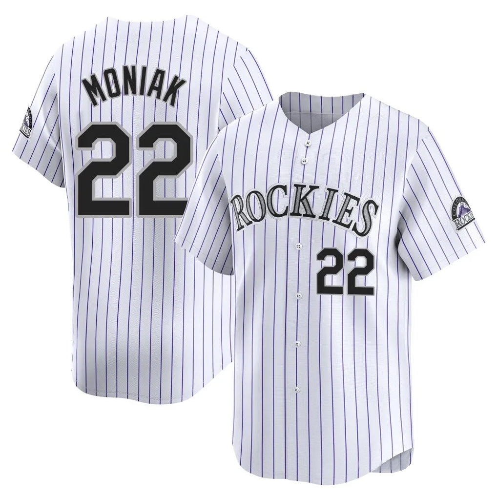 Seanshop C.Rockies #22 Mickey Moniak Player White Limited Home Stitched Jerseys
