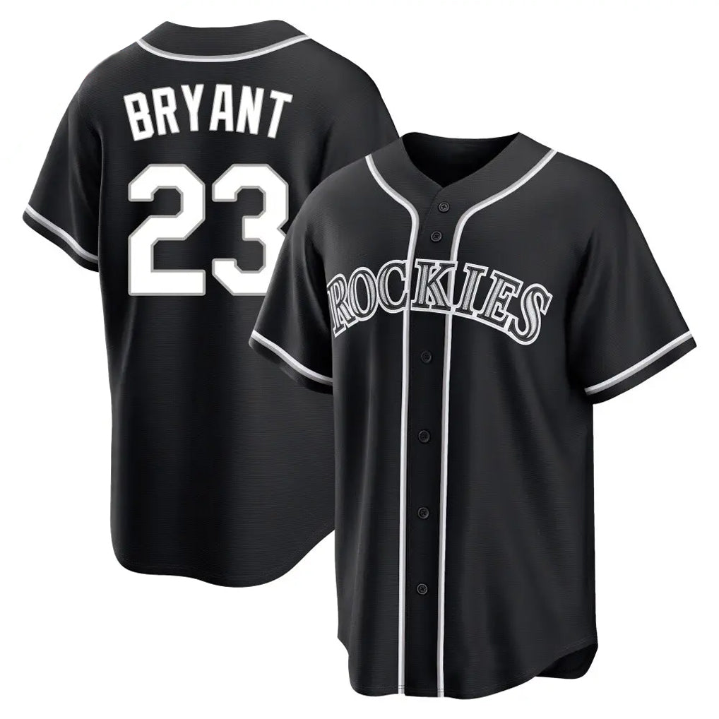 Seanshop C.Rockies #23 Kris Bryant Player Black Fashion Out Home Game Stitched Jerseys