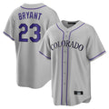 Seanshop C.Rockies #23 Kris Bryant Player Gray Game Home Stitched Jerseys