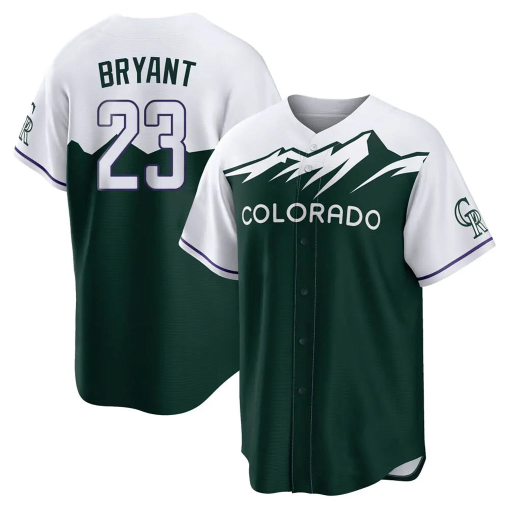 Seanshop C.Rockies #23 Kris Bryant Player Green City Connect Home Game Stitched Jerseys