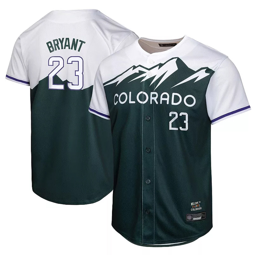 Seanshop C.Rockies #23 Kris Bryant Player Green City Connect Limited Home Game Stitched Jerseys