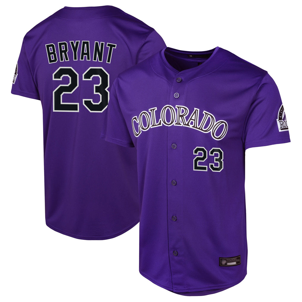 Seanshop C.Rockies #23 Kris Bryant Player Purple Limited Home Game Stitched Jerseys
