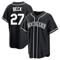 Seanshop C.Rockies #27 Jordan Beck Player Black Fashion Out Home Game Stitched Jerseys