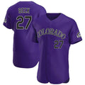 Seanshop C.Rockies #27 Jordan Beck Player Purple Limited Elite Home Stitched Jerseys