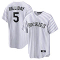 Seanshop C.Rockies #5 Matt Holliday Player White Game Home Stitched Jerseys