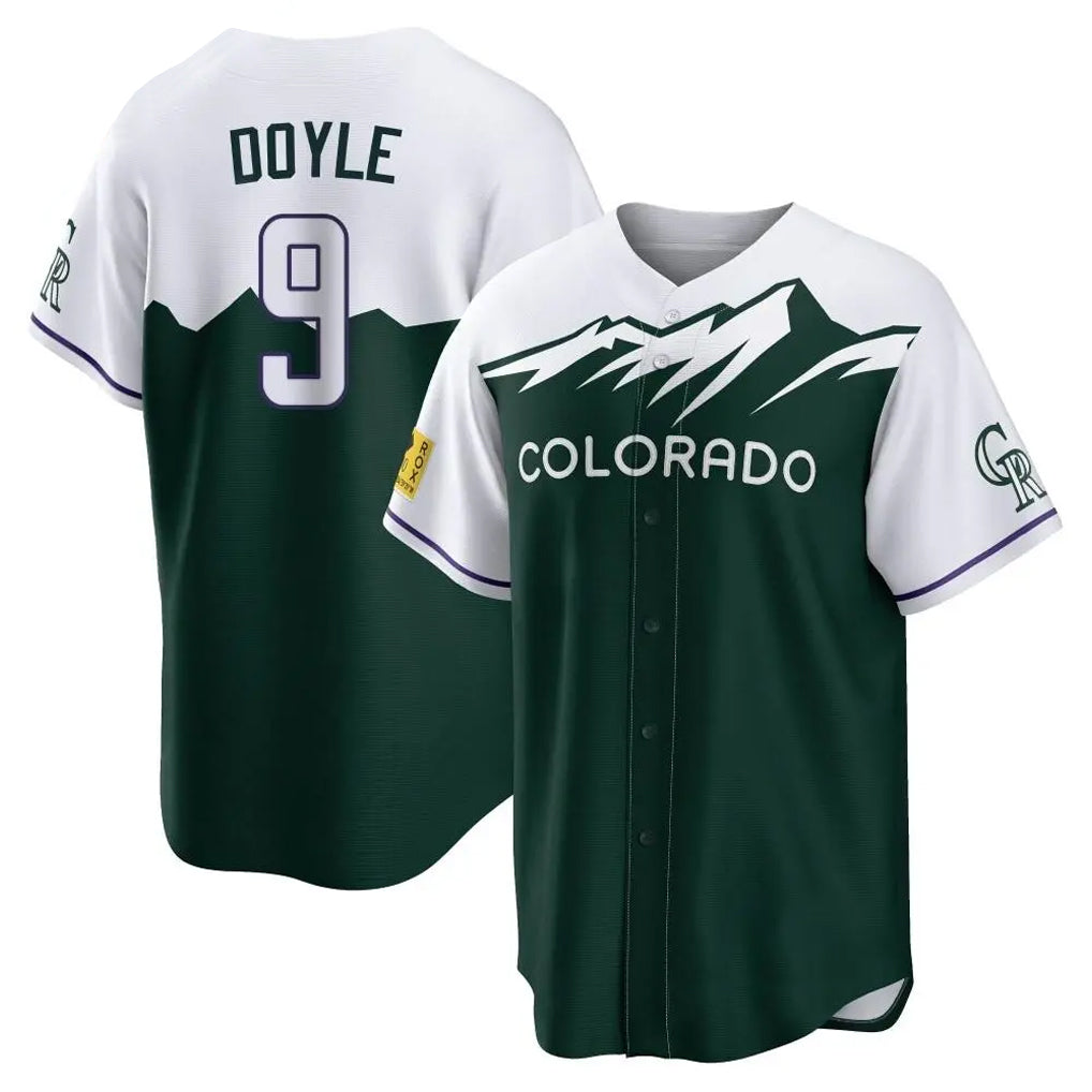 Seanshop C.Rockies #9 Brenton Doyle Player Green City Connect Home Game Stitched Jerseys