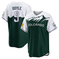 Seanshop C.Rockies #9 Brenton Doyle Player Green City Connect Home Game Stitched Jerseys