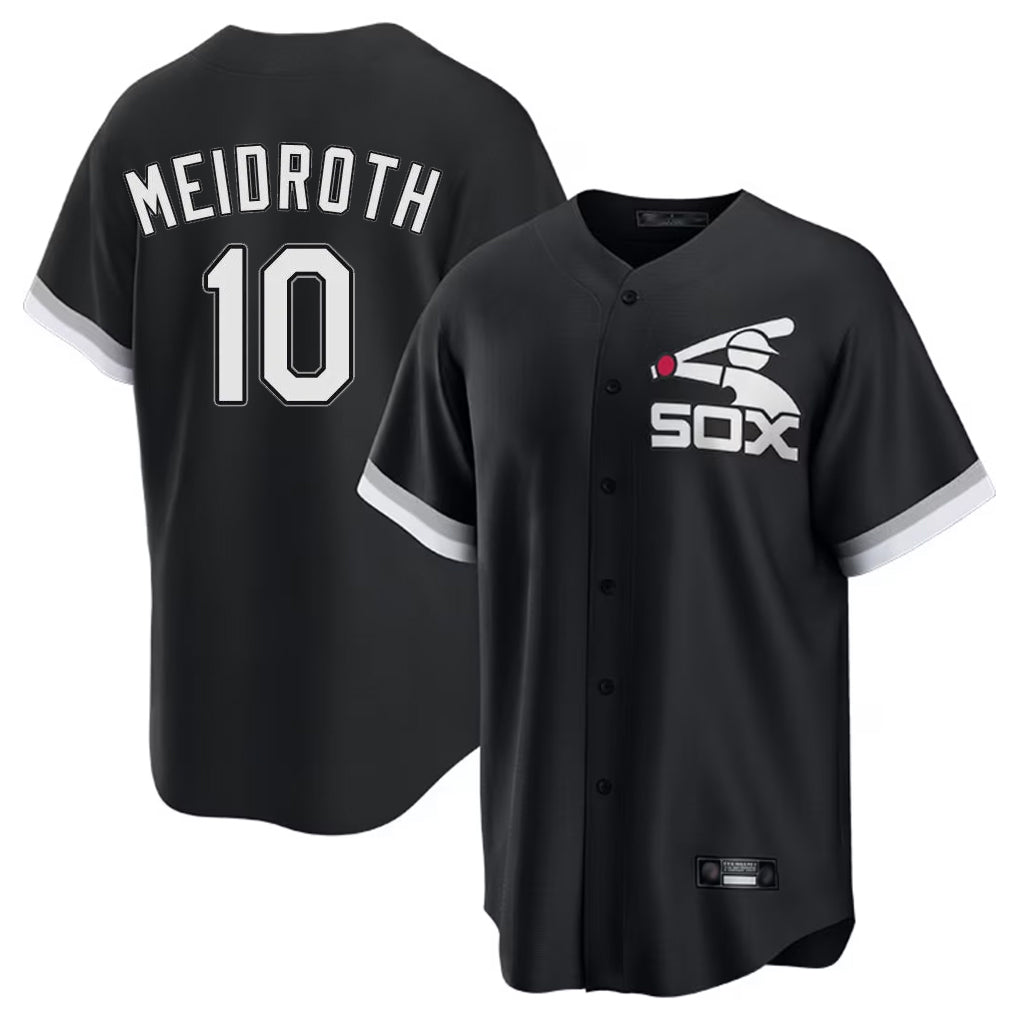 Seanshop C.White Sox #10 Chase Meidroth Player Black Spring Training Game Stitched Jerseys
