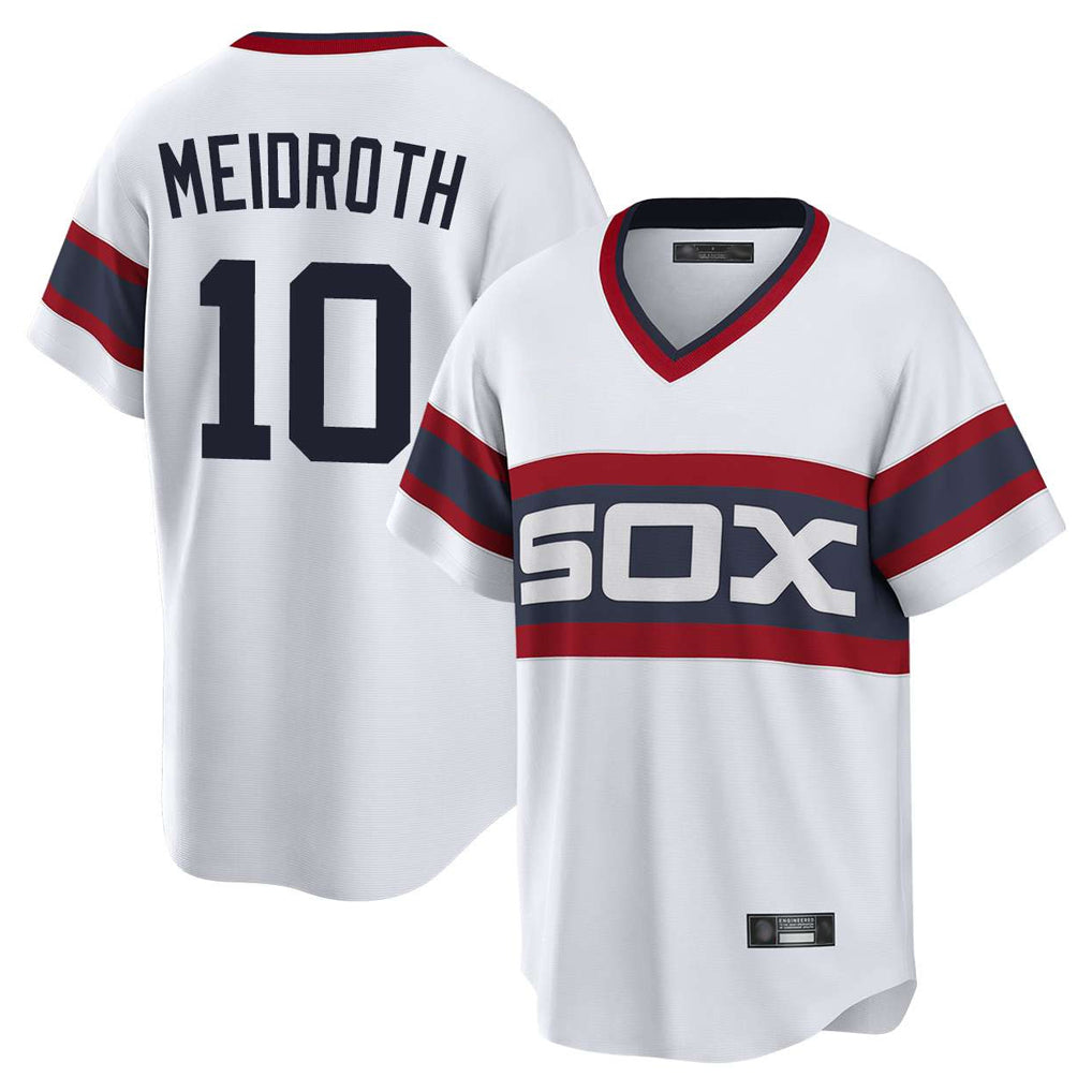 Seanshop C.White Sox #10 Chase Meidroth Player White T-shirt Home Game Stitched Jerseys