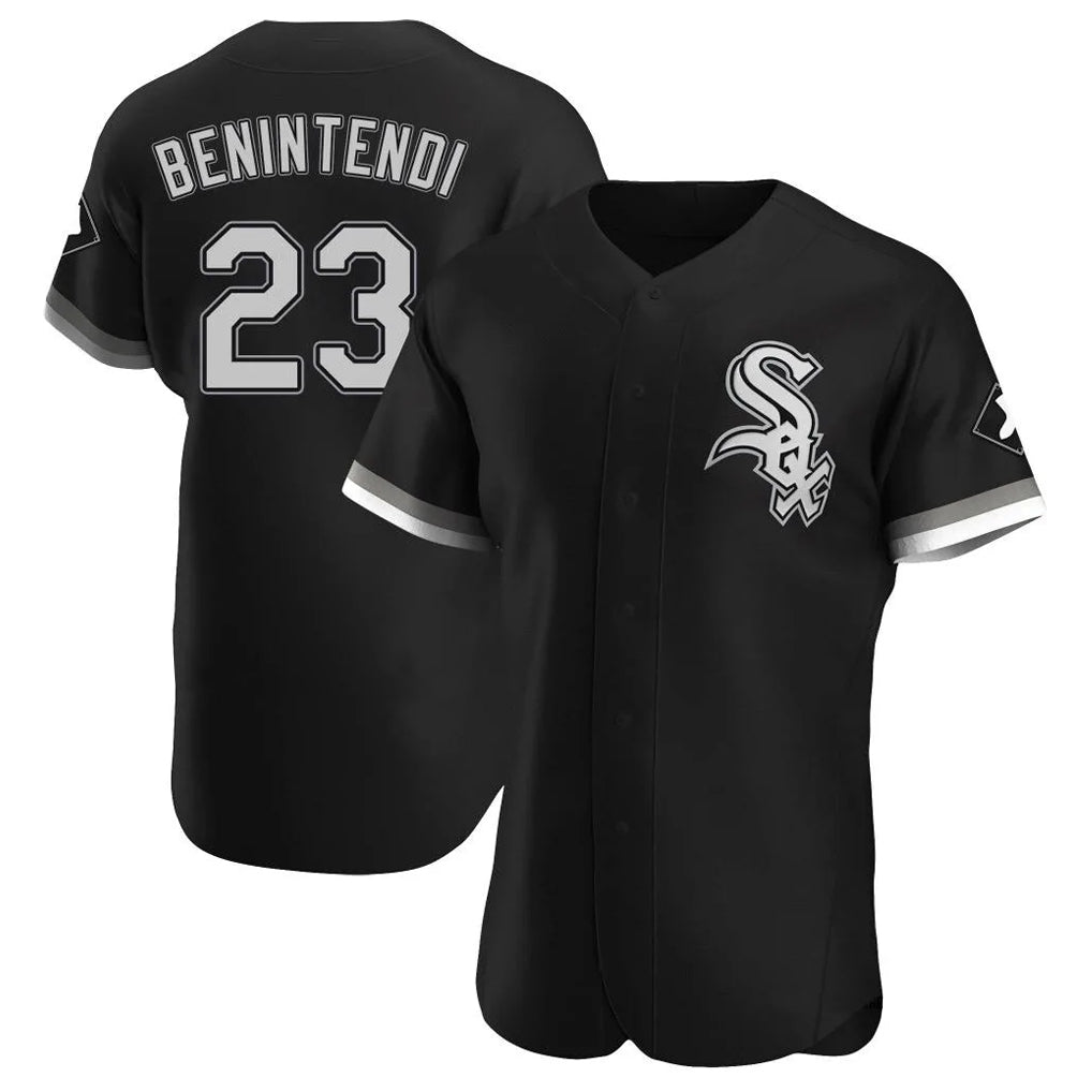 Seanshop C.White Sox #23 Andrew Benintendi Player Black Limited Elite Home Stitched Jerseys
