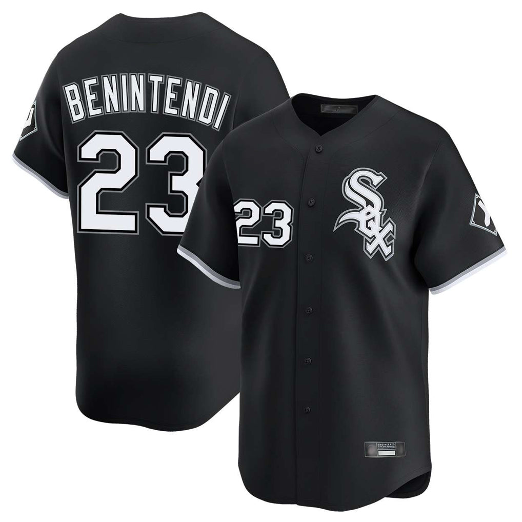 Seanshop C.White Sox #23 Andrew Benintendi Player Black Home Game Stitched Jerseys