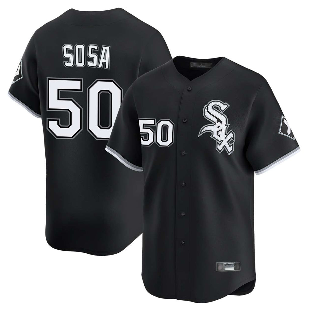Seanshop C.White Sox #50 Lenyn Sosa Player Black Limited Home Stitched Jerseys