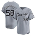Seanshop C.White Sox #58 Seranthony Dom¨ªnguez Player Gray Road Limited Home Stitched Jerseys