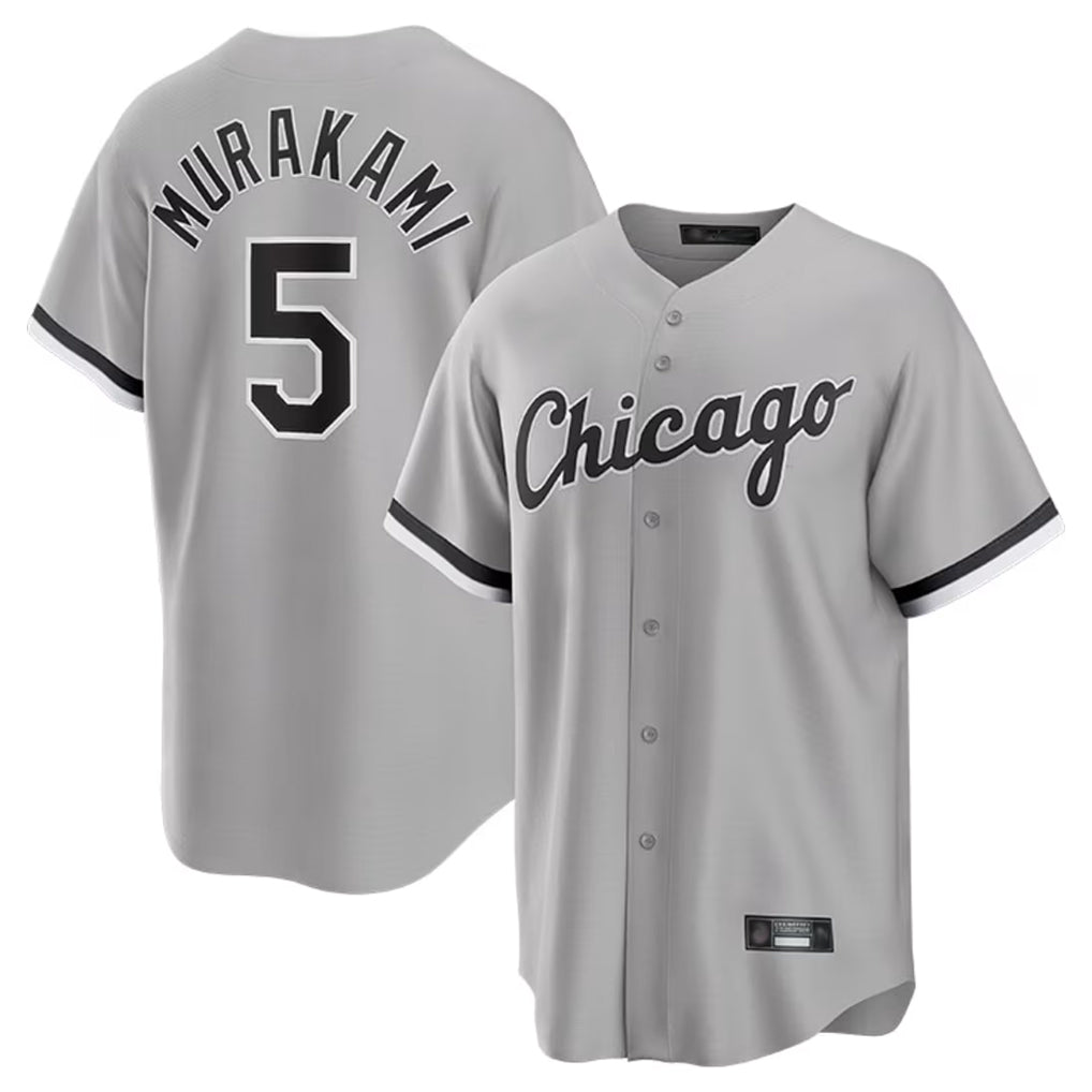 Seanshop C.White Sox #5 Munetaka Murakami Player Gray Home Game Stitched Jerseys