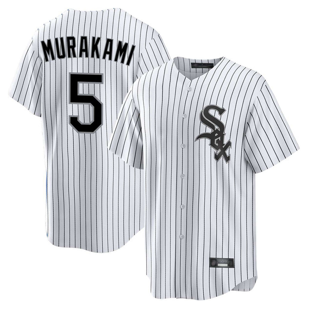 Seanshop C.White Sox #5 Munetaka Murakami Player White Stripe Home Game Stitched Jerseys