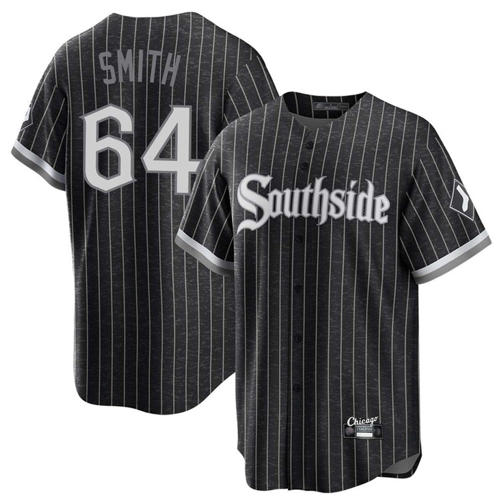 Seanshop C.White Sox #64 Shane Smith Player Black City Connect Home Game Stitched Jerseys