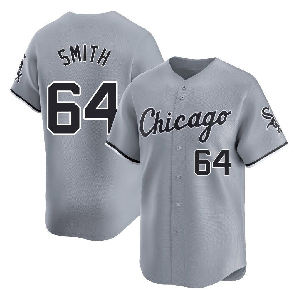 Seanshop C.White Sox #64 Shane Smith Player Gray Road Limited Home Stitched Jerseys