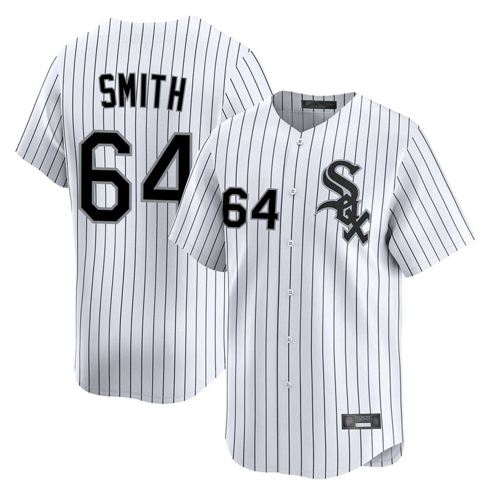 Seanshop C.White Sox #64 Shane Smith Player White Stripe Limited Home Stitched Jerseys