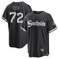Seanshop C.White Sox #72 Carlton Fisk Player Black City Connect Home Game Stitched Jerseys