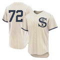 Seanshop C.White Sox #72 Carlton Fisk Player Cream Field of Dreams Limited Elite Home Stitched Jerseys