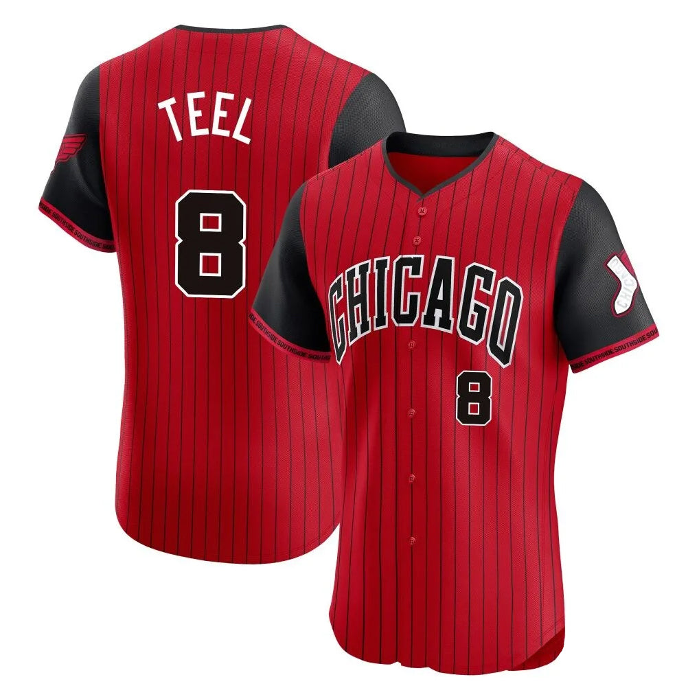 Seanshop C.White Sox #8 Kyle Teel Player Red City Connect Limited Elite Home Stitched Jerseys