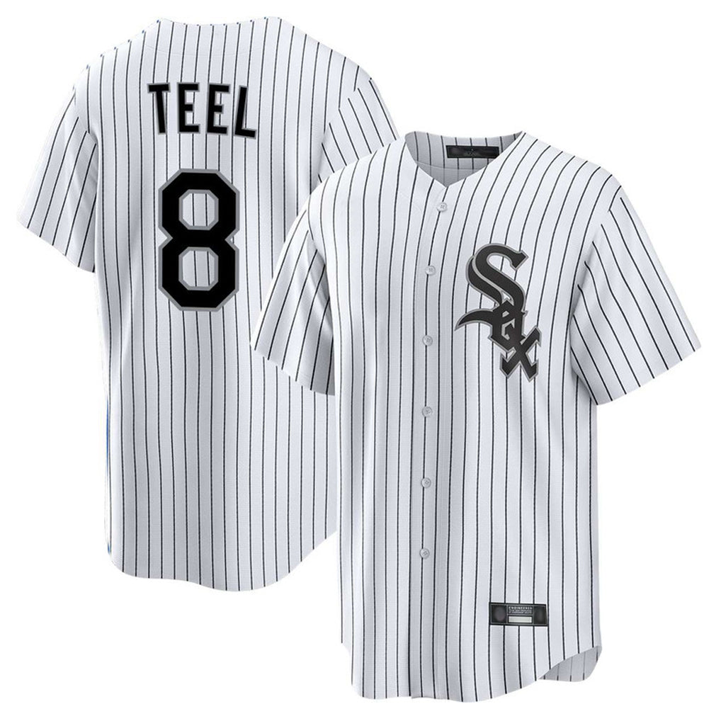 Seanshop C.White Sox #8 Kyle Teel Player White Stripe Home Game Stitched Jerseys