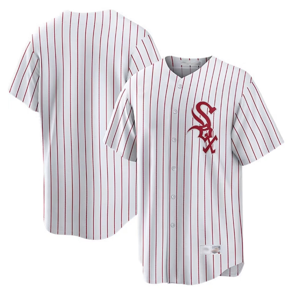Seanshop C.White Sox ## White Sox Blank Player Red Stripe White Home Game Stitched Jerseys