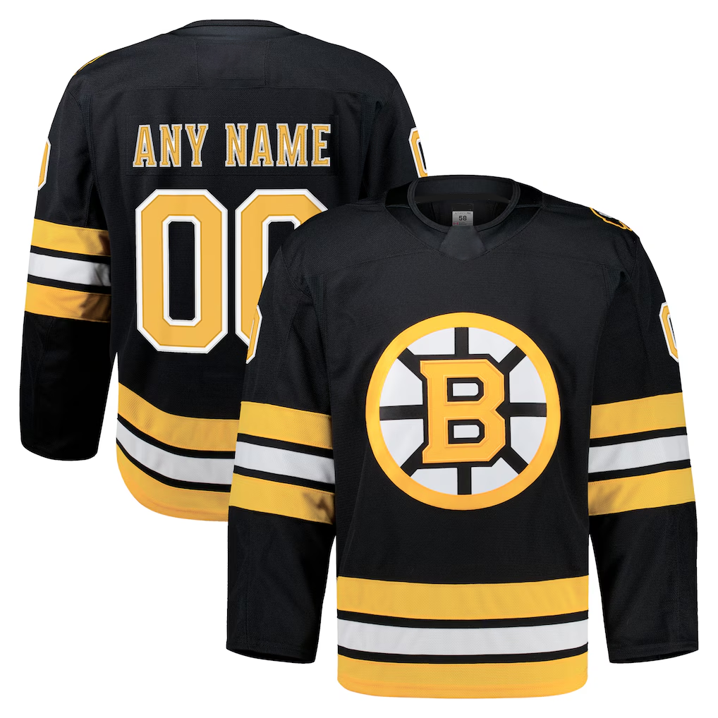 Seanshop Custom B.Bruins Black Home Authentic Pro Stitched Jerseys