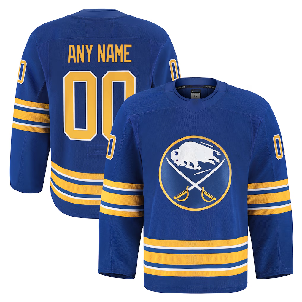 Seanshop Custom B.Sabres Royal Home Authentic Pro Stitched Jerseys