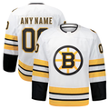 Seanshop Custom B.Bruins White Away Authentic Pro Stitched Jerseys