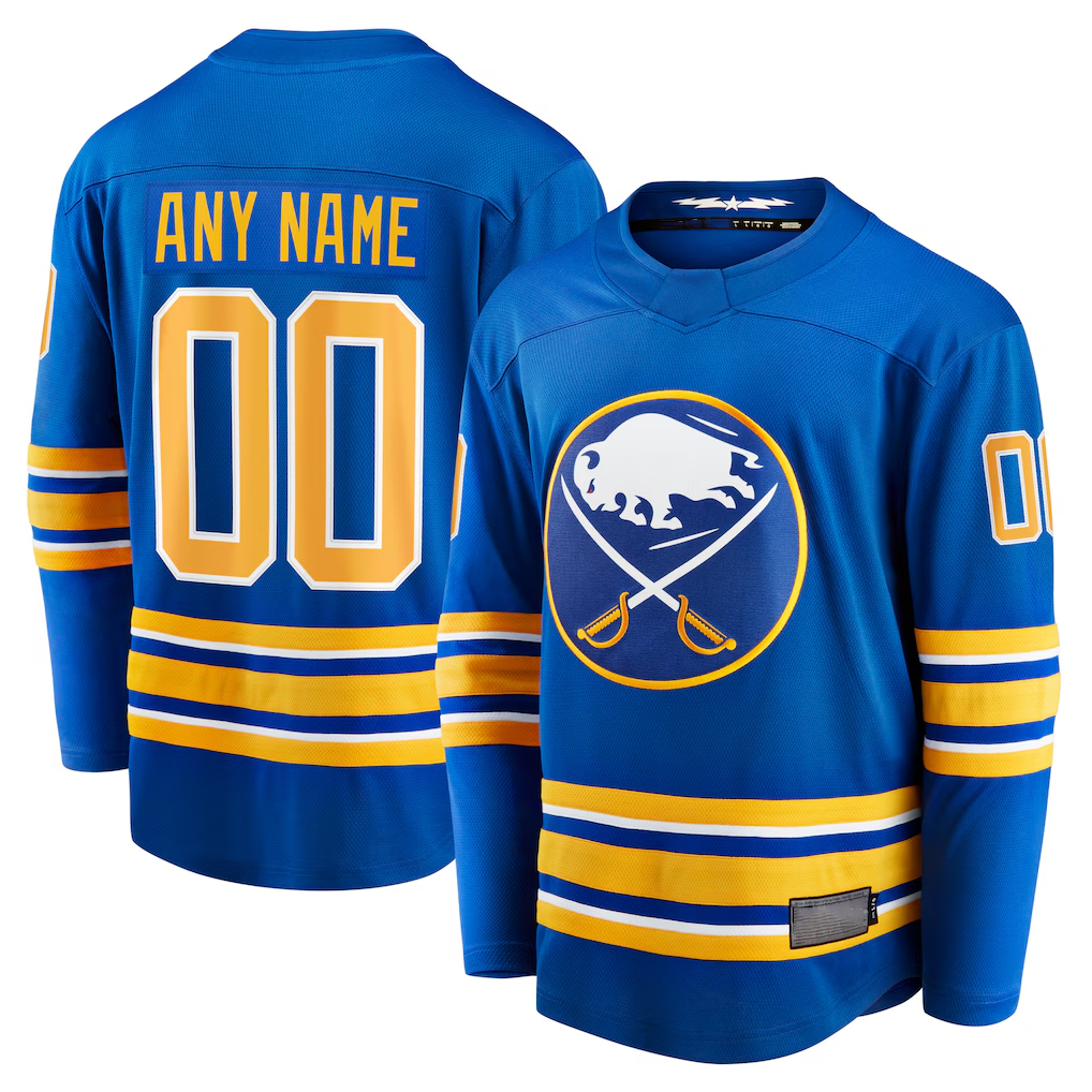 Seanshop Custom B.Sabres Royal Home Breakaway Stitched Jerseys