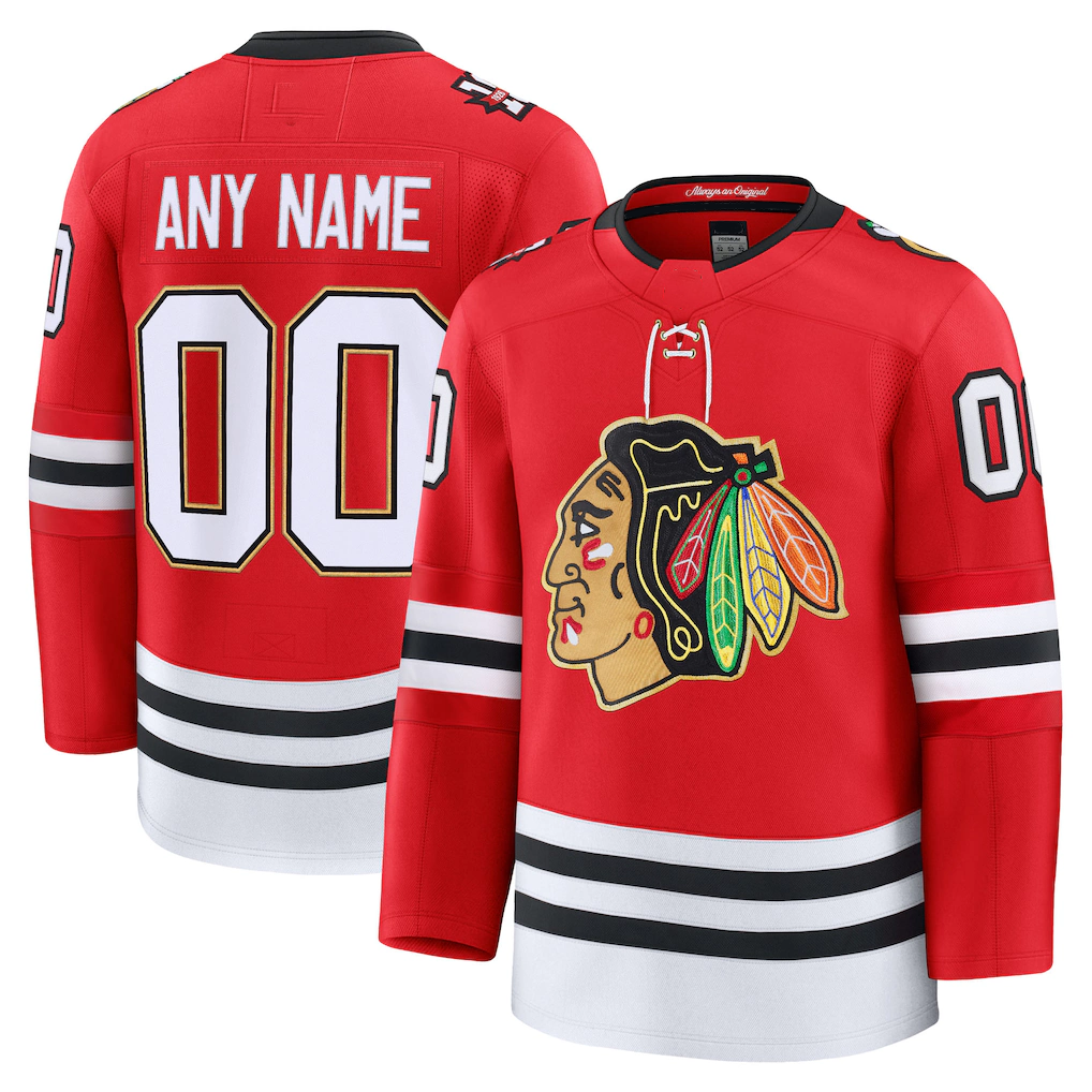 Seanshop Custom C.Blackhawks Red Centennial Premium Jerseys