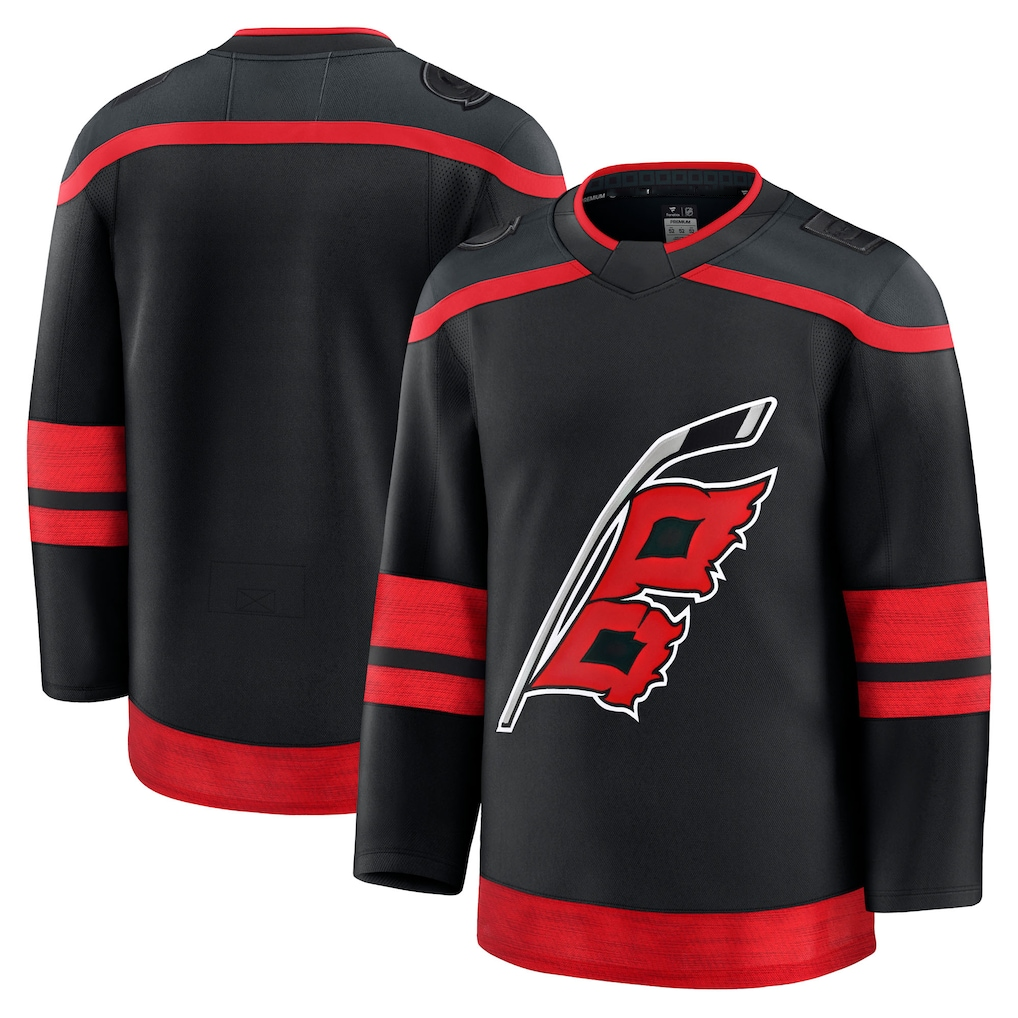 Seanshop Custom C.Hurricanes Black Home Premium Stitched Jerseys