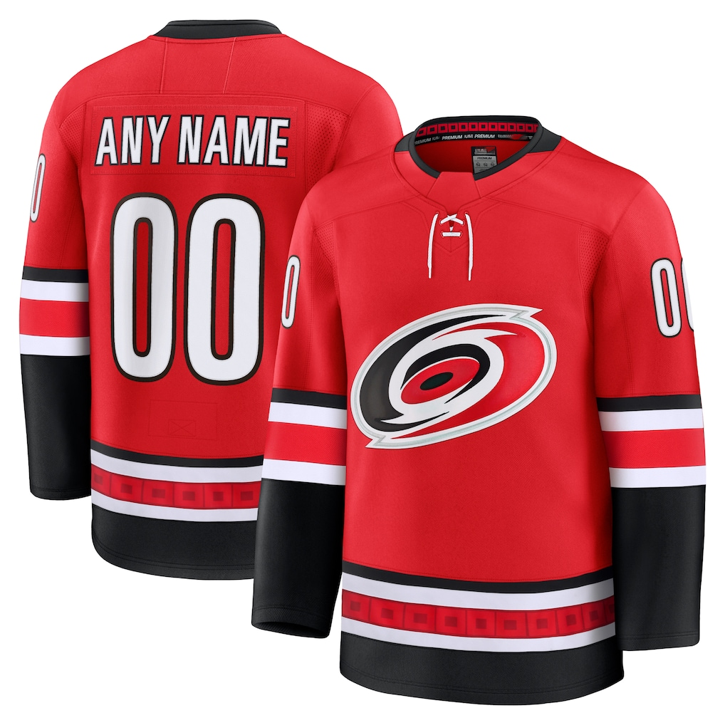 Seanshop Custom C.Hurricanes Red Alternate Premium Stitched Jerseys