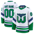 Seanshop Custom C.Hurricanes White Throwback Premium Stitched Jerseys