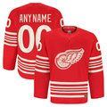 Seanshop Custom DR.Wings Red Anniversary Authentic Pro Jerseys