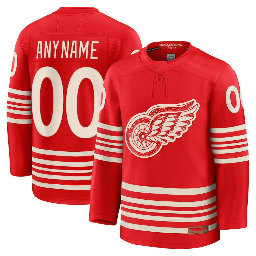 Seanshop Custom DR.Wings Red Centennial Premium Jerseys