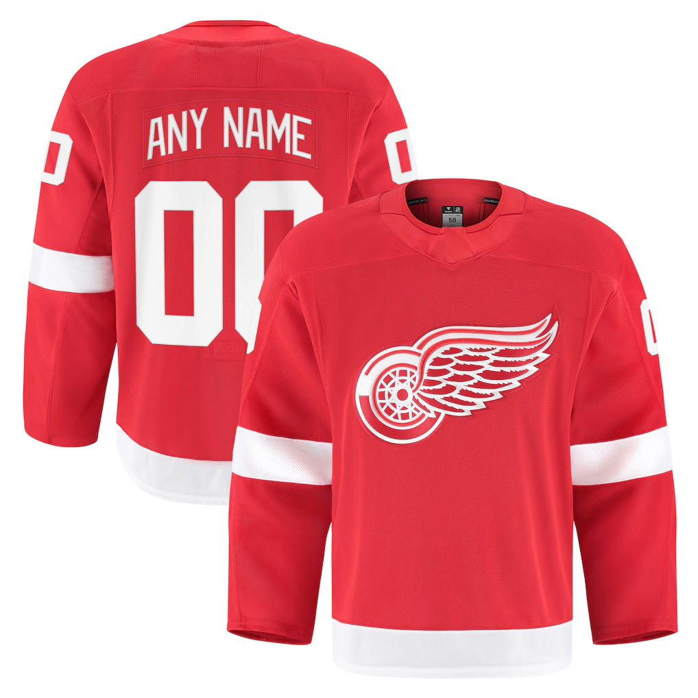 Seanshop Custom DR.Wings Red Home Authentic Pro Jerseys
