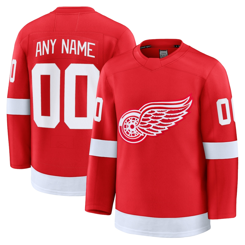 Seanshop Custom DR.Wings Red Home Premium Jerseys