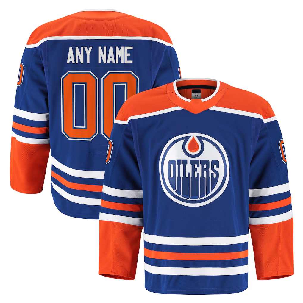 Seanshop Custom E.Oilers Royal Home Authentic Pro Jerseys