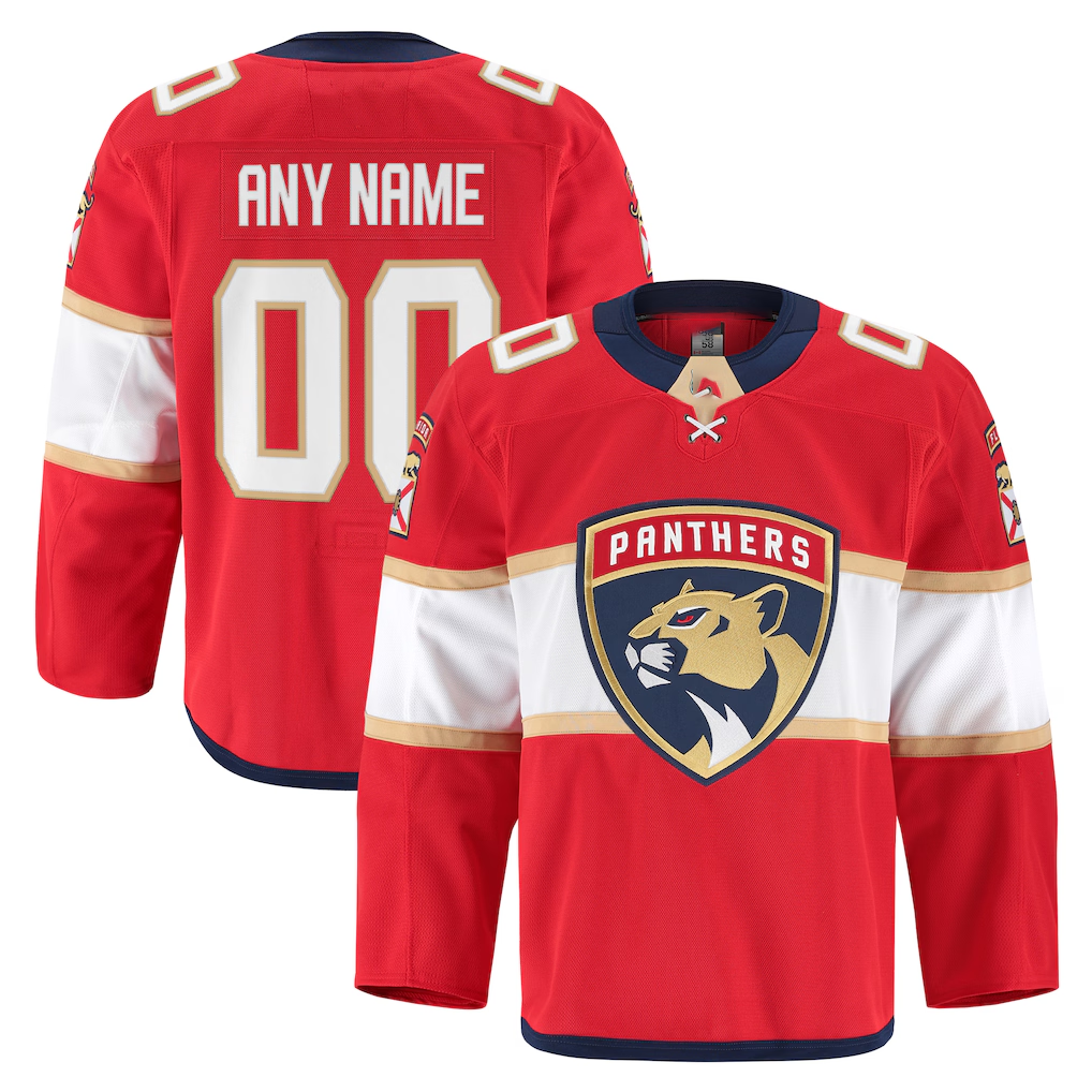 Seanshop Custom F.Panthers Red Home Authentic Pro Jerseys