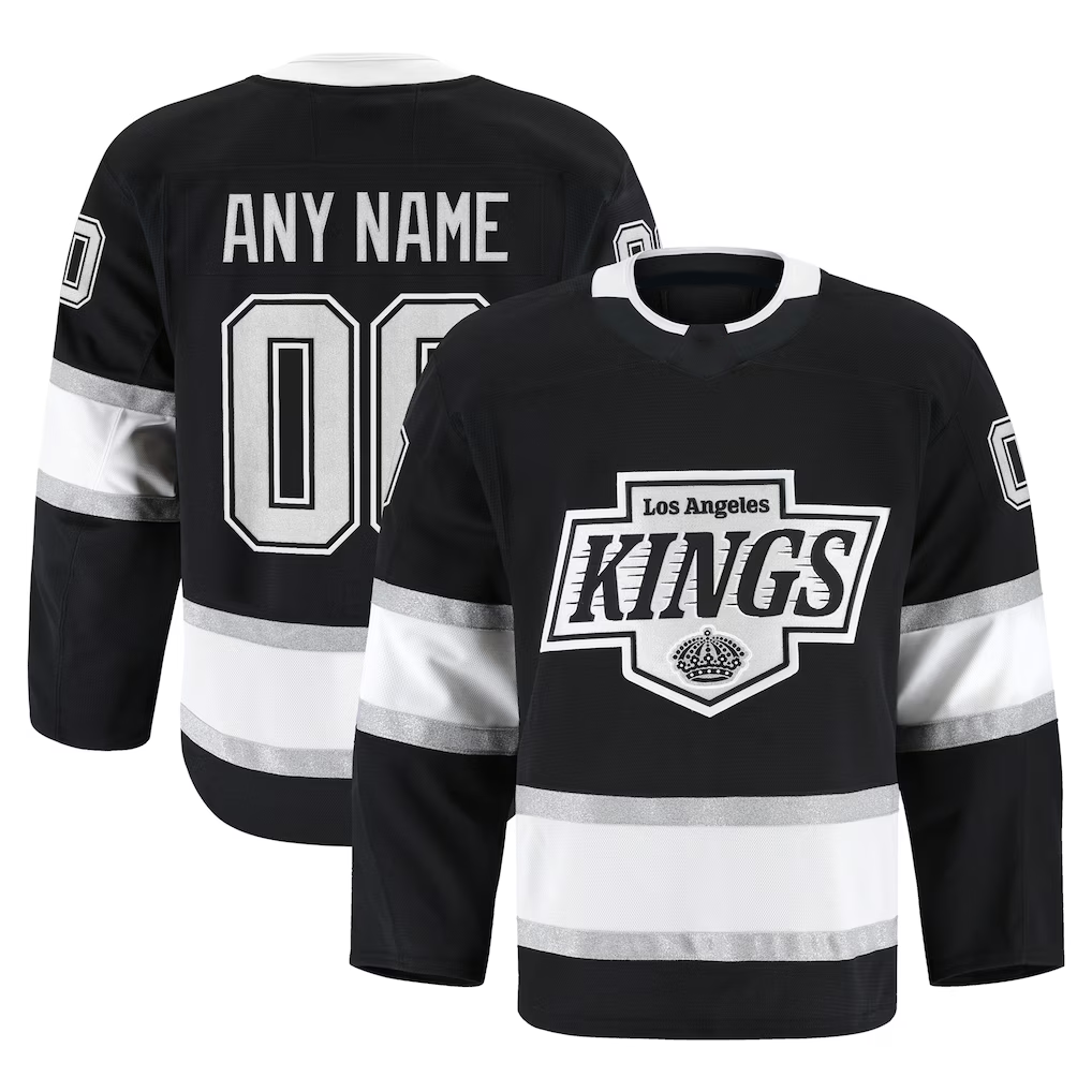 Seanshop Custom LA.Kings Black Home Authentic Pro Jerseys