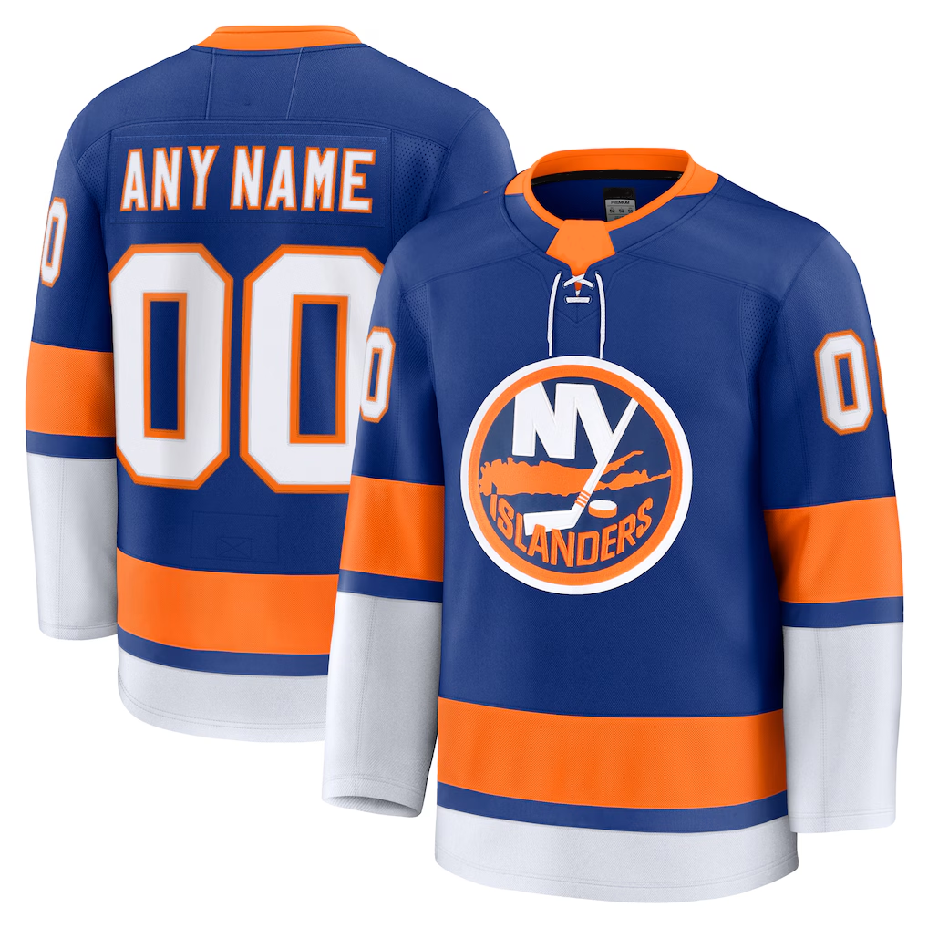 Seanshop Custom NY.Islanders Royal Home Premium Jerseys