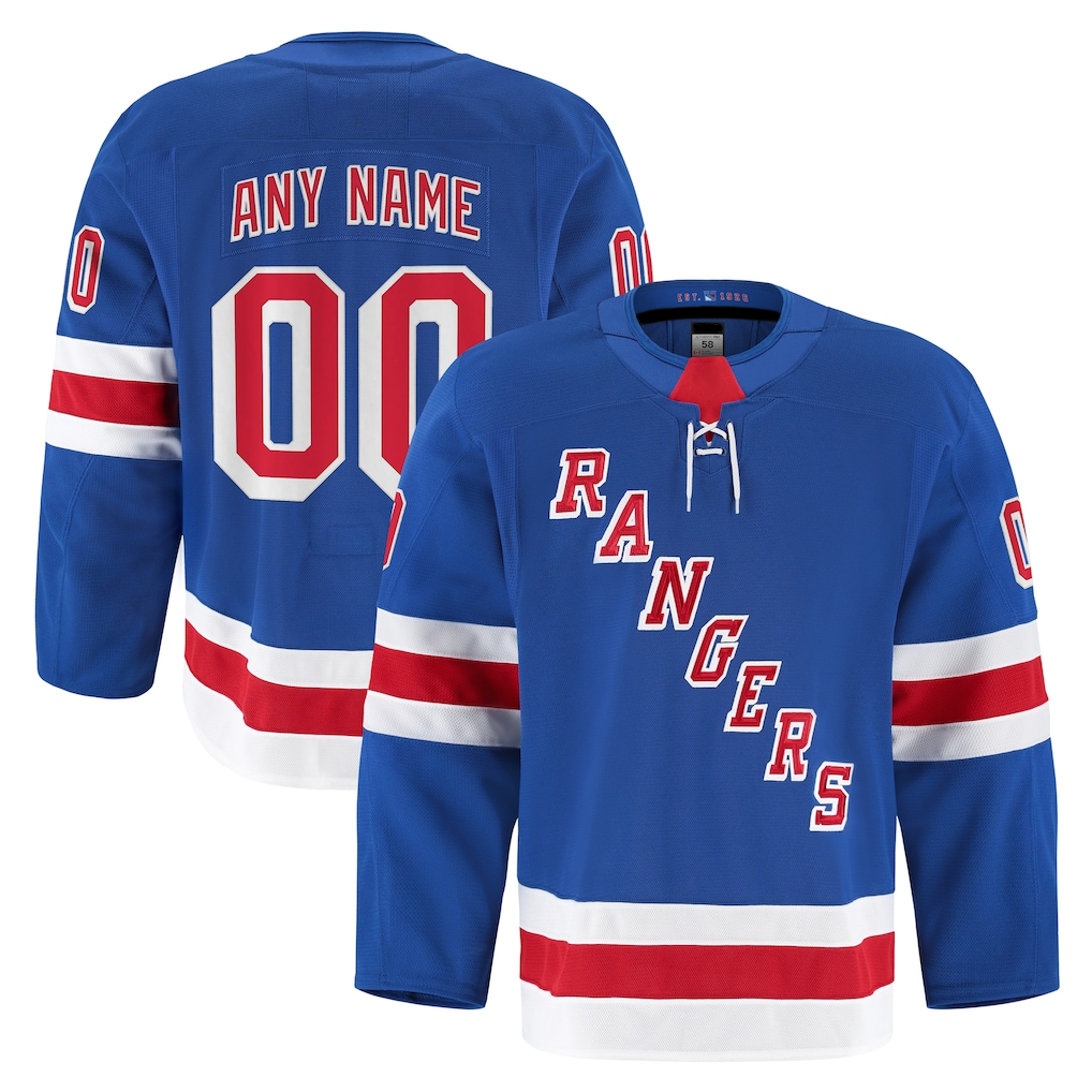 Seanshop Custom NY.Rangers Royal Home Authentic Pro Jerseys