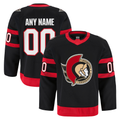 Seanshop Custom O.Senators Black Home Authentic Pro Jerseys