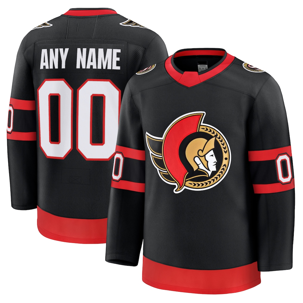 Seanshop Custom O.Senators Black Home Premium Jerseys
