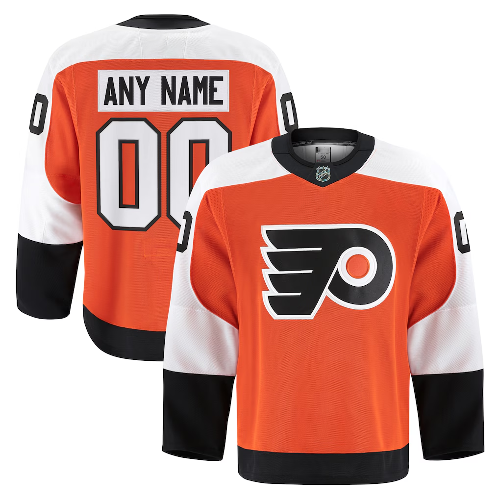Seanshop Custom P.Flyers Orange Home Authentic Pro Jerseys