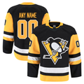 Seanshop Custom P.Penguins Black Home Authentic Pro Jerseys