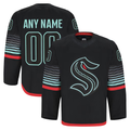 Seanshop Custom S.Kraken Black Alternate Authentic Pro Jerseys